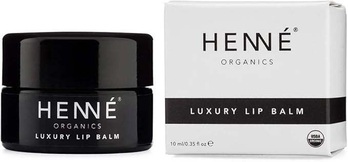 Henné Organics Luxury Lip Balm - Natural and Organic Moisturizer - 0.35 Ounce Jar-Velvo Beauty