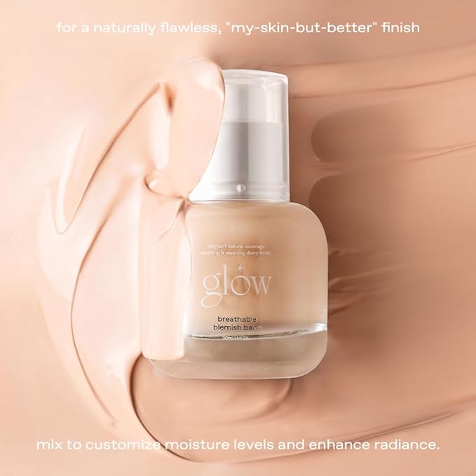 glow breathable blemish balm #one : Cruelty-Free & Artificial Fragrance-Free, Essential Oil-Free, Gluten-Free, lightweight & hydrating bb cream that feels like skincare, 1 Fl Oz-Velvo Beauty