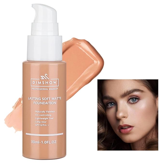 Flawless Matte Liquid Foundation Makeup, Vegan & Cruelty-Free, Liquid Oil-Free Foundation Face Makeup for Combination & Oily Skin, Longwear Medium-Full Coverage (07, 30ml)-Velvo Beauty