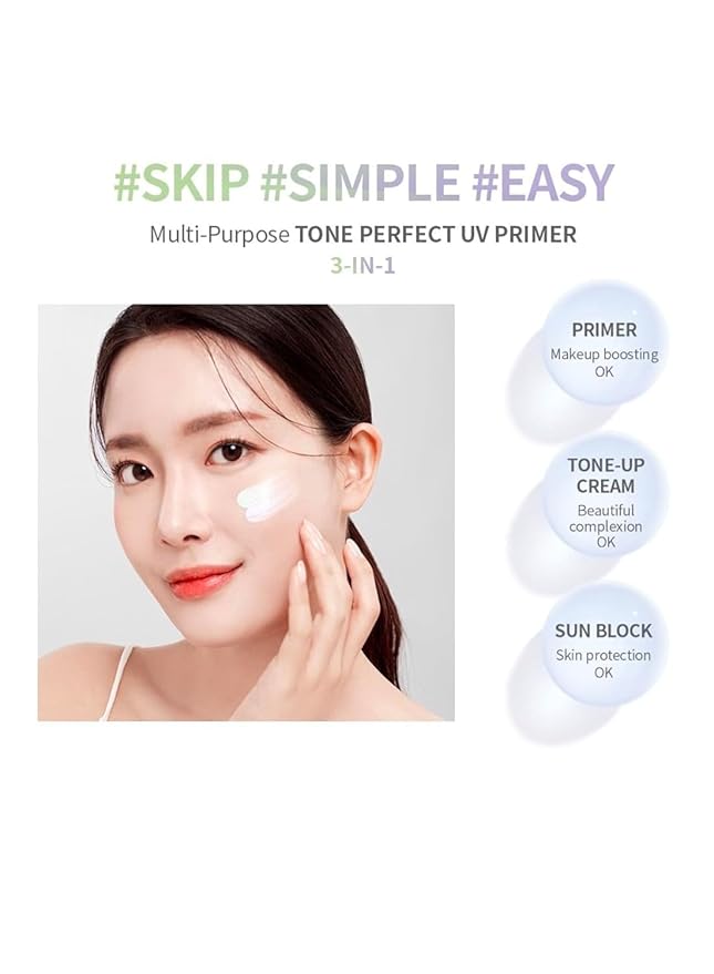 Korean Face Primer 30ml - Korean Makeup & Skincare Lightweight Corrector Base SPF40 PURPLE - Reduces Dullness, Moisturizes for Red, Sensitive Skin witj Aloe (Primer - Purple Tinted)-Velvo Beauty