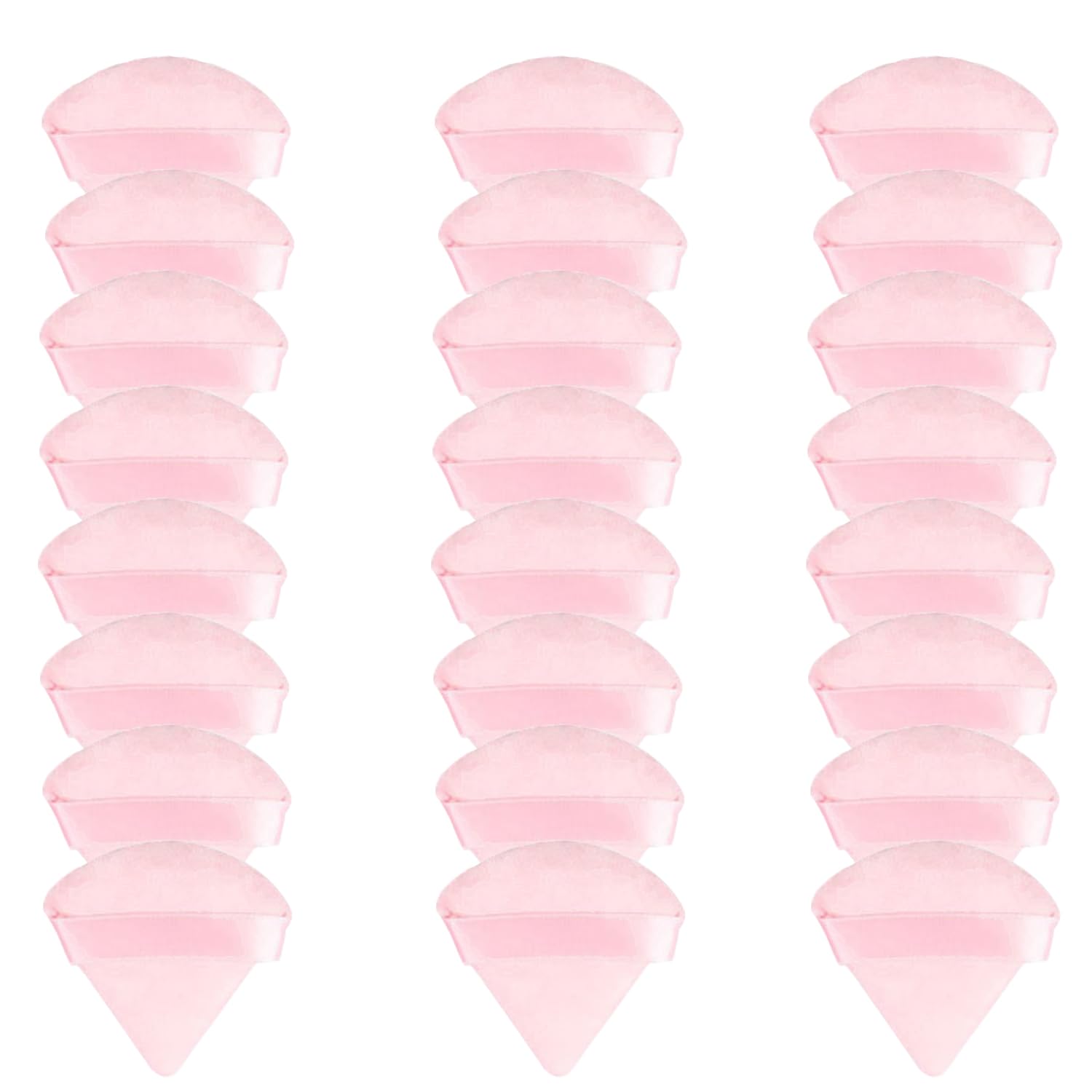24 Pcs Triangle Powder Puff, Cotton Makeup Puff, Washable Face Powder Puff (24LP), Christmas Gifts Stocking Stuffers for Women Girls-Velvo Beauty