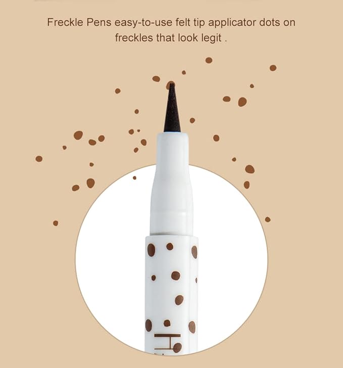 AKARY 4 Colors Freckle Pen Professional Lifelike Face Concealer Point Out Natural Waterproof Longlasting Soft Artificial Freckles Fine Makeup Freckle Pen Life Face Decoration (01+02+03+04)-Velvo Beauty