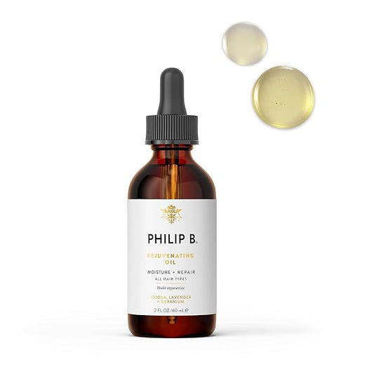 PHILIP B Rejuvenating Oil 2 oz. (60 ml) | Long-Term Hair Repair, Youthful Bounce, Strength and Shine-Velvo Beauty