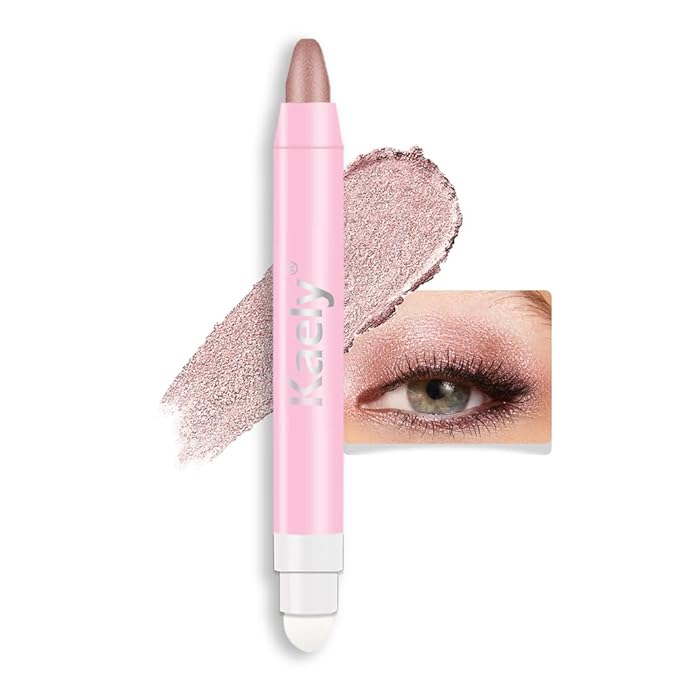 Kaely 2in1 Cream Eye Shadow Brightener Sticks for Eyes, Pencil Eyeshadow Applicator Stick Waterproof Pigmented, Eye Shadow Palette Highlighter Makeup, sombras para ojos, 36 Mauve taupe Shimmer-Velvo Beauty
