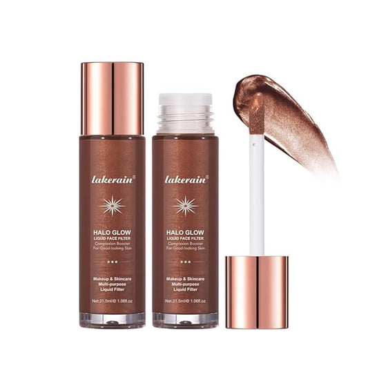 Halo Glow Liquid Face Filter, Complexion Booster For A Glowing, Soft-Focus Look, Infused With Hyaluronic Acid, Vegan & Cruelty-Free 1.06 OZ/31.5ml -08-Velvo Beauty