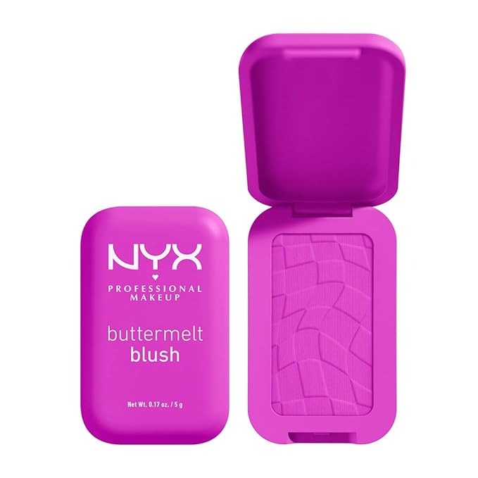 NYX PROFESSIONAL MAKEUP Buttermelt Powder Blush, Fade and Transfer-Resistant Blush, Up to 12HR Make Up Wear, Vegan Formula - All The Butta-Velvo Beauty