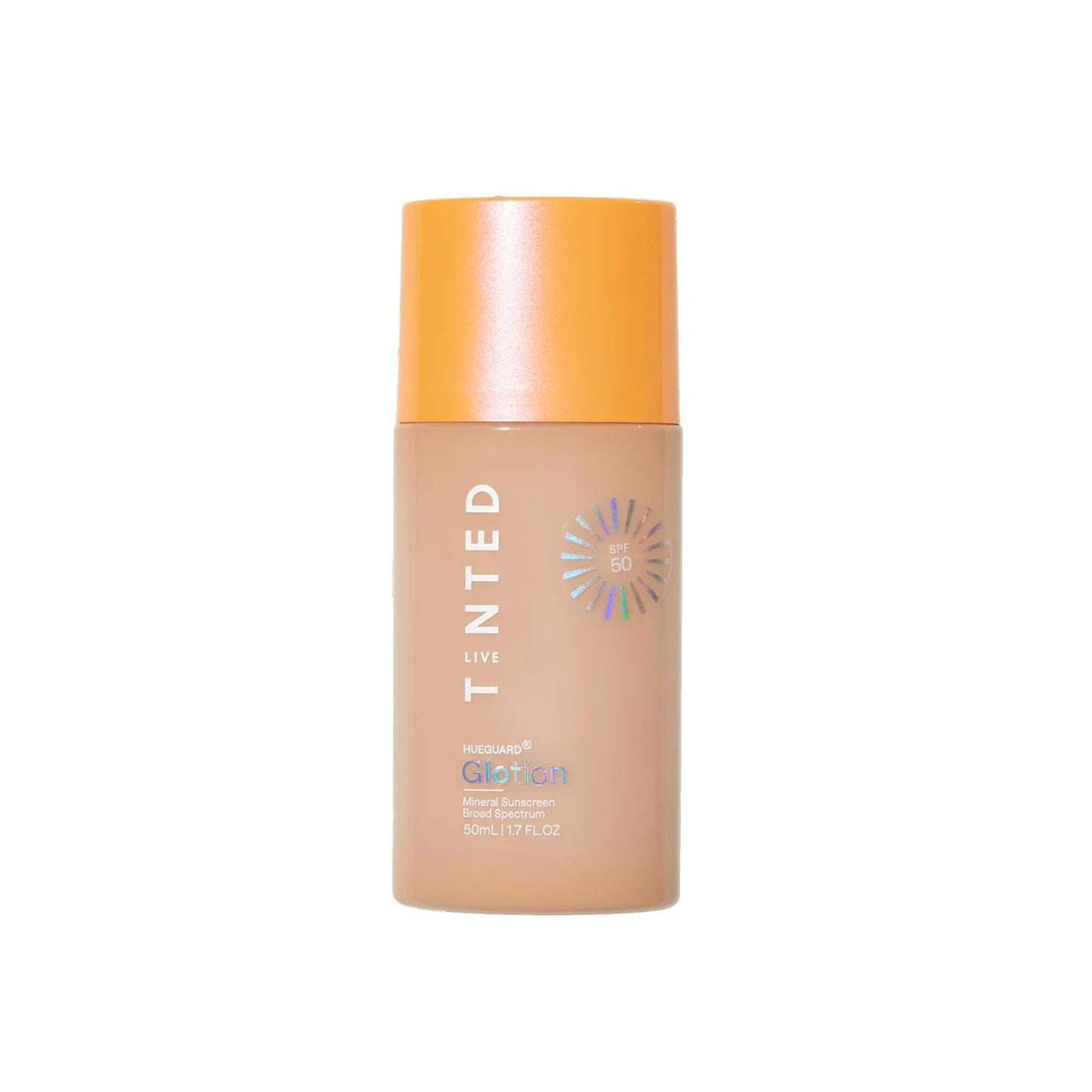 Live Tinted Hueguard Glotion Mineral Tinted Sunscreen For Face SPF 50 – Lightweight Fragrance-Free Sunscreen – Hydrating & Brightening – Clean & Vegan Primer With SPF - Medium Deep .5 FL Oz-Velvo Beauty