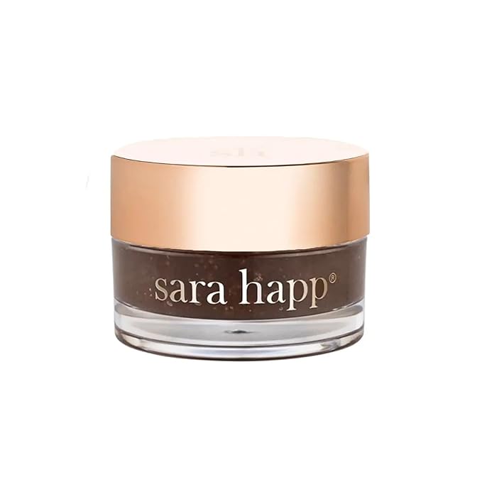 Sara Happ The Lip Scrub: Brown Sugar Scrub for Dry Lips - Gently Exfoliate, Polish, and Revitalize Lips with Vitamin E and Jojoba & Grape Oils,Vegan, 0.5 oz.-Velvo Beauty