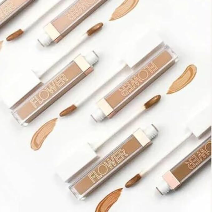 FLOWER BEAUTY By Drew Barrymore Light Illusion Full Coverage Concealer - Diffuse Dark Under Eye Circles + Blurs Blemishes - Weightless Formula + Crease Proof Makeup (Porcelain)-Velvo Beauty