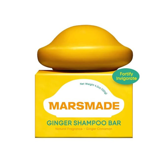 Ginger Shampoo Bar 2.0 - Hydrating & Moisturizing Natural Hair Soap Bar Shampoo for Hair Vitality & Scalp Nourishment - Bathing Soap Solid Shampoo for All Hair Types (120g, 4.23oz)-Velvo Beauty