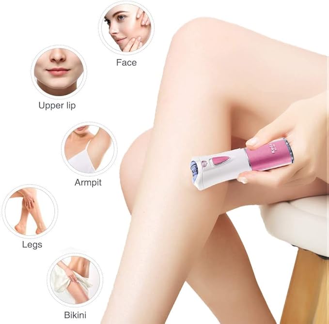 Glabrouse Skin Epilator, Epilators Hair Removal for Facial, Epilators with LED Light, Cordless Hair Removal Device, Epilator for Women, Facial Hair Removal for Bikini Arm Legs Armpits-Velvo Beauty