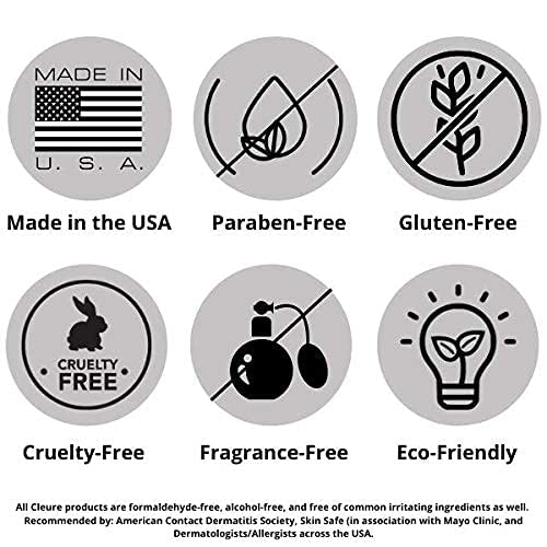 Cleure Hypoallergenic Exfoliating Facial Scrub, Free of Fragrance, Gluten, Paraben, Salicylate and Non-Comedogenic, Unscented, 4 oz-Velvo Beauty