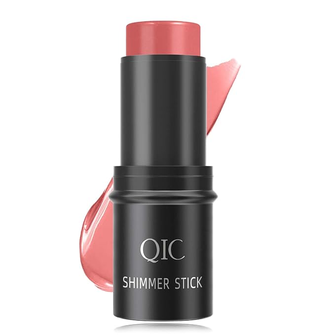 Cream Contour Blush Stick,Long Lasting Waterproof Blush Stick for Cheeks&Lips Multipurpose Face Highlighting Concealing Cream,Shimmer Contour Stick Makeup for Women（Pink）-Velvo Beauty