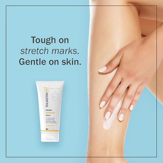 TriLASTIN-SR Intensive Stretch Mark Cream Bundle with Hydro-Thermal Accelerator (5.5 & 3 oz) | Fast-Acting Stretch Marks Cream with Absorption Enhancing Serum | Hypoallergenic & Paraben-free-Velvo Beauty