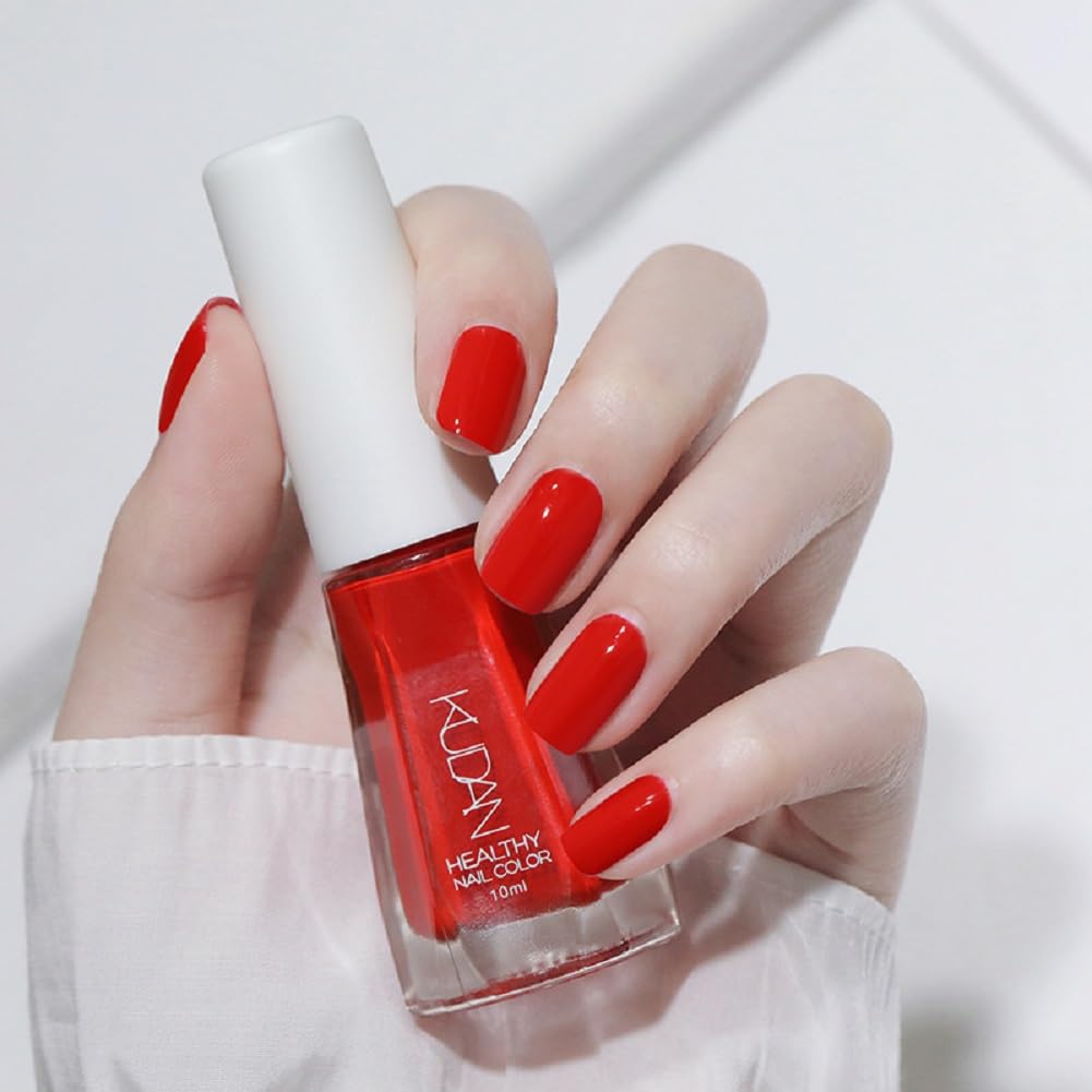 Nail Polish set - Nail Lacquer Quick Dry, Full Size, Vibrant, Colorful, Trendy, Glitter, Glossy, Metallic, Matte Nail Art Nail Shades (N6 Chinese red, 52g)-Velvo Beauty