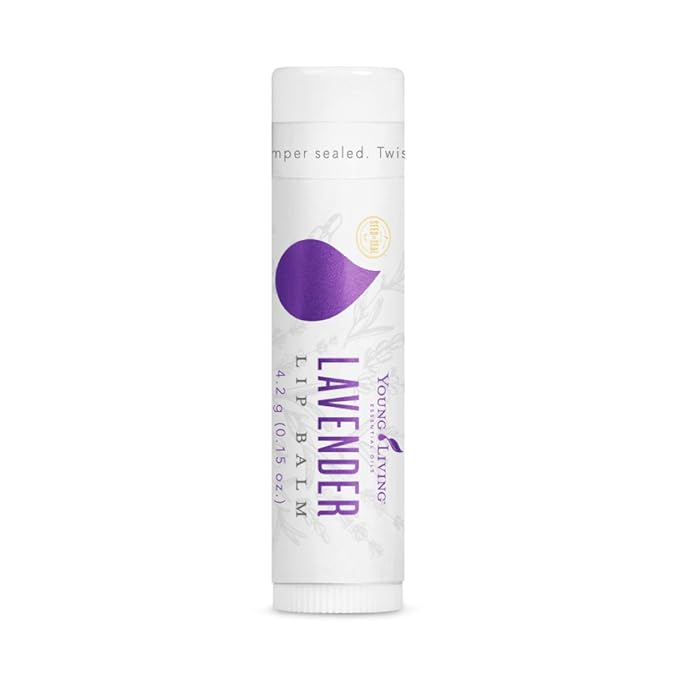 Young Living Lavender Lip Balm - 0.15 oz - Essential Oils , Soothes Dry Lips , Hydrates & Softens , Natural Lip Care Hydrating Lip Treatment , Moisturizing Lip Balm-Velvo Beauty