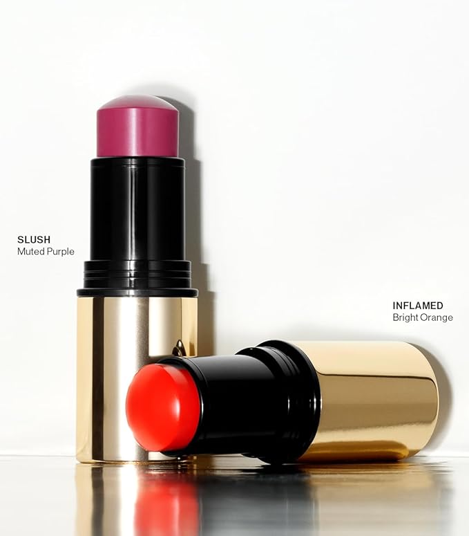 MAKE Beauty Heat Stroke Cream Blush Stick for Cheeks with Natural Hydrating Dewy Finish. Creamy Gel Blush Balm - Shade Stimulated, Hot Pink Cheek Tint-Velvo Beauty