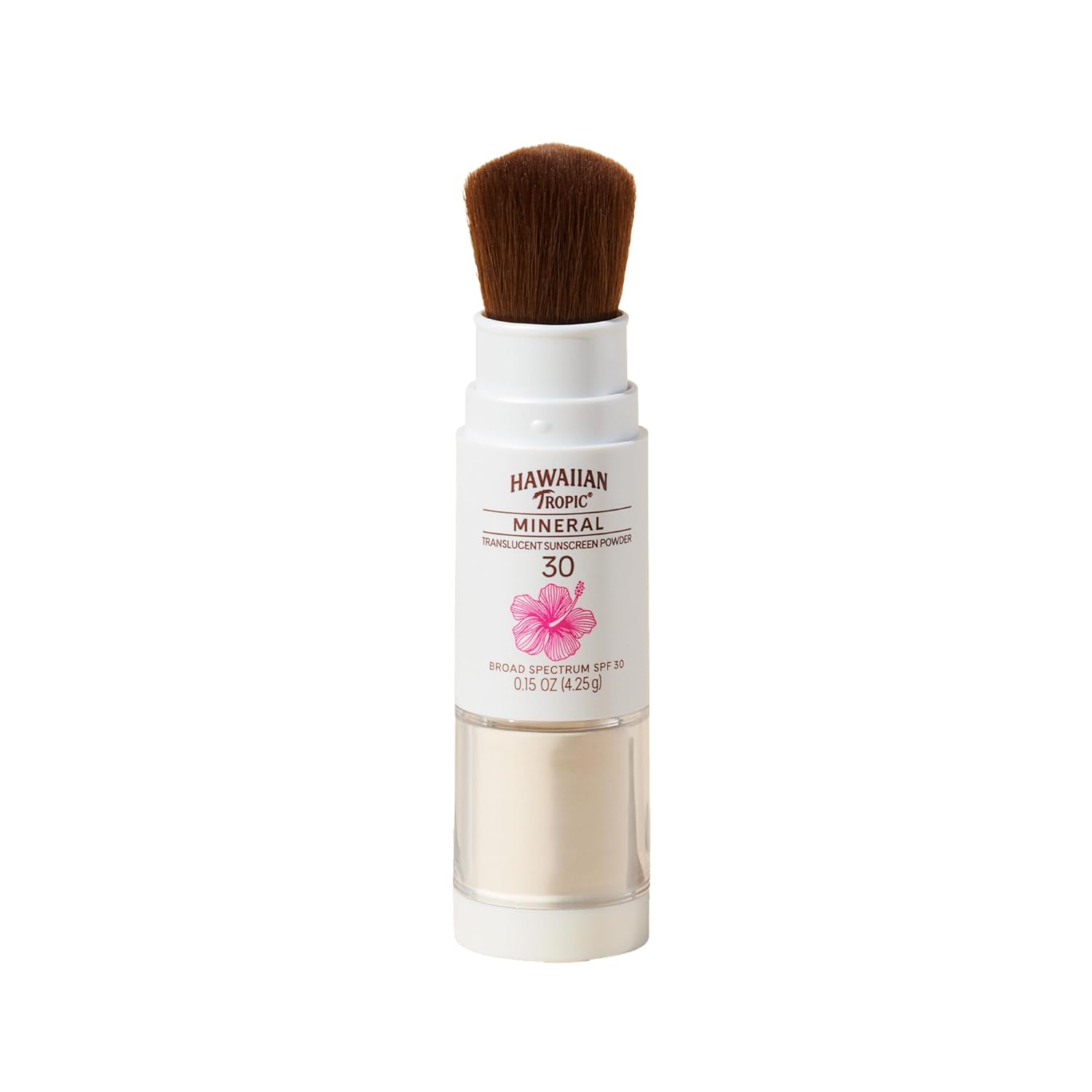 Hawaiian Tropic Mineral Powder Sunscreen Brush SPF 30 | Beach Essentials, Zinc Oxide Mineral Sunscreen Powder SPF, Face Sunblock Travel Size, Brush On Sun Screen Protector for Face and Body, 0.15oz-Velvo Beauty