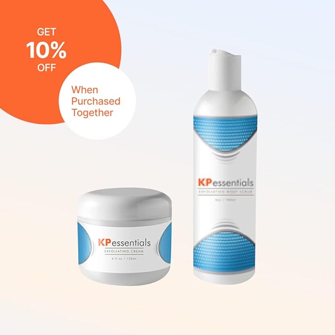 KP Essentials - Keratosis Pilaris Body Scrub and Exfoliator Cream Set - 10oz Exfoliating Set-Velvo Beauty