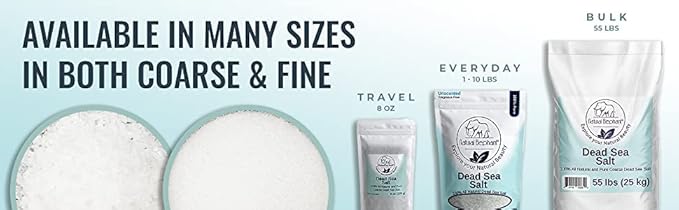 Natural Elephant Dead Sea Bath Salt | 1 Pound Bag (16oz) | 100% Natural and Pure| Fine Grain | Ideal for Baths and Soaks-Velvo Beauty