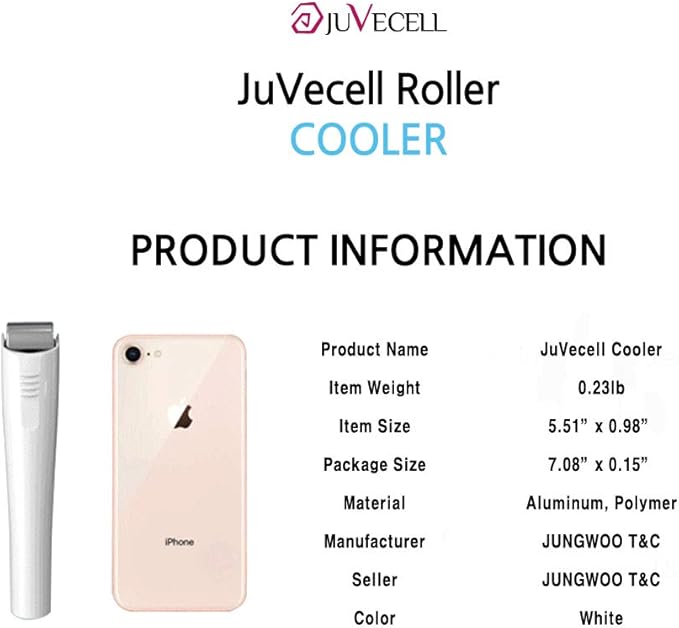 JUVECELL Ice Roller for Puffiness, Face & Eyes Cooler Facial Roller to Press Serums, Cream and Oil Into Skin, Massager Skin Care Tool, Eye Massager and Neck Roller-Velvo Beauty