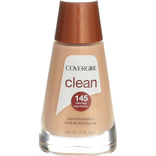 Cover Girl 00417 145wrmbei Warm Beige Clean Liquid Make Up-Velvo Beauty