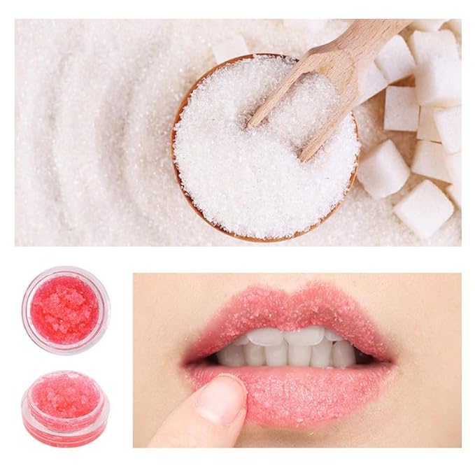 Lip Scrub, Lip Scrubs Exfoliator, Sugar Lip Polish, Lip Exfoliator Scrubber for Chapped and Dry Lips, Lip Moisturizer, Lip Care Products, (2 strawberries)-Velvo Beauty