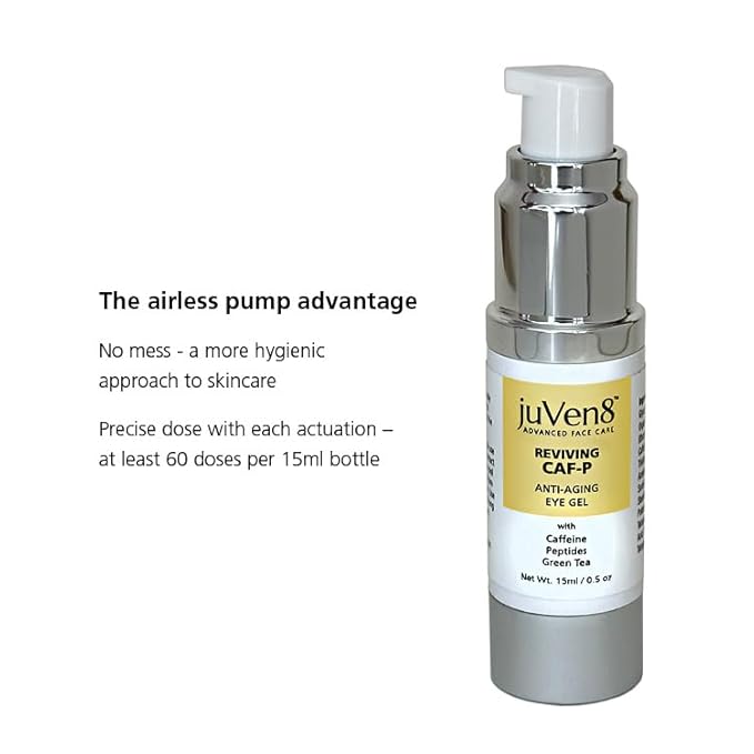 Reviving Eye Gel, 15ml - with Caffeine, Peptides, Green Tea & Hyaluronic Acid - Anti-Aging, Anti-Wrinkle, Dark Circles Eye Cream-Velvo Beauty