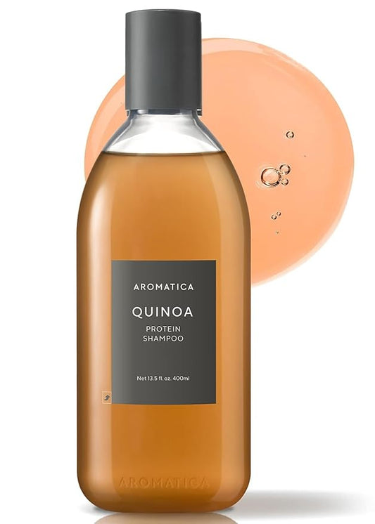 AROMATICA Quinoa Protein Shampoo 13.53 oz / 400ml – Provides Protein and Nourishment to Extremely Damaged Hair- Free from Sulfate, Silicone-Velvo Beauty