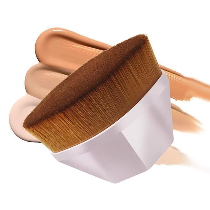 Foundation Makeup Brush Fast Flawless Application Blusher Liquid Cream Powder Cosmetic Body Blending Tool, Pink-Velvo Beauty