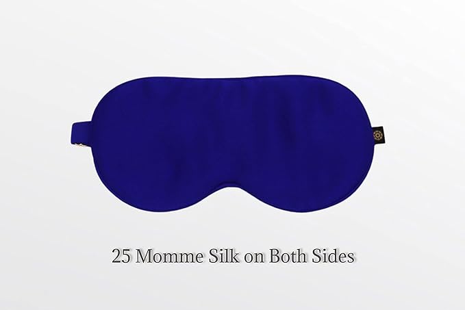 Premium 25 Momme Mulberry Silk Eye Mask for Sleeping (Royal Navy)-Velvo Beauty