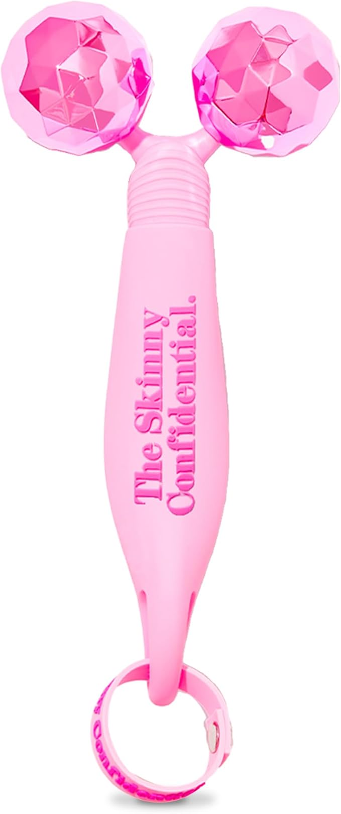 The Skinny Confidential Face Roller - Pink Balls Eye & Facial Roller Massager - Face Massage Tools Skincare for Wrinkles & Fine Lines, Sculpt, Contour, Tighten & De-Puff Skin-Velvo Beauty