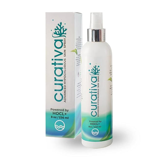 Curativa Bay .02% Hypochlorous Skin Spray, Clear Skin, Most effective For Total Skin Health and the Base for all Skin Care. 100% Organic, Made in USA, Produces Great Results 8 OZ.-Velvo Beauty