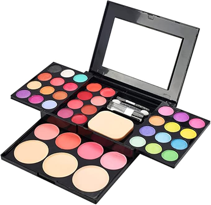 Eyeshadow Makeup Set,39 Colors Combination with Eyeshadows & Facial Blushers & Lip Glosses & Pressed Powders & A Mirror Combo, All-in-One Makeup Gift Kit-Velvo Beauty