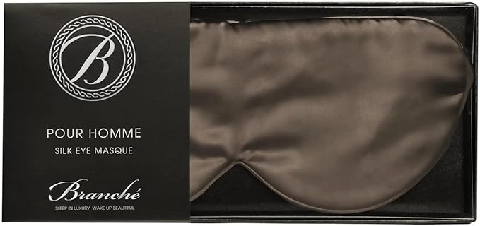 Branche Beauty Silk Eye Mask Pour Homme - Stylish 100% 6A Silk 22 Momme Sleep Mask, Eye Cover, Shade Blindfold Sleeping Mask for Luxury Sleep for Men Gifts for Him (Driftwood)-Velvo Beauty
