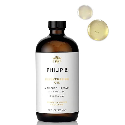 PHILIP B Rejuvenating Oil 16 oz. (480 ml) | Long-Term Hair Repair, Youthful Bounce, Strength and Shine-Velvo Beauty