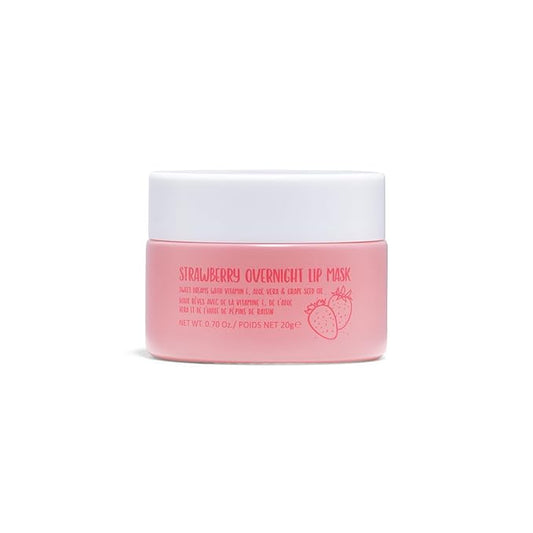 W7 Super Sweet Dreams Strawberry Lip Mask - Vitamin E, Aloe Vera and Grape Seed Oil - For Hydrated, Full Looking & Irresistible Lips - 0.67 Fl Oz-Velvo Beauty
