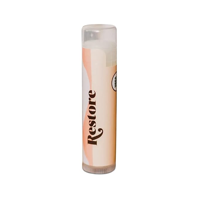 Blessed Is She Restore Lip Balm - Organic Vanilla Chapstick For Hydrating Lips Enriched With Vitamin E, Beeswax, Sunflower Oil, Coconut Oil & Rosemary Extract.-Velvo Beauty