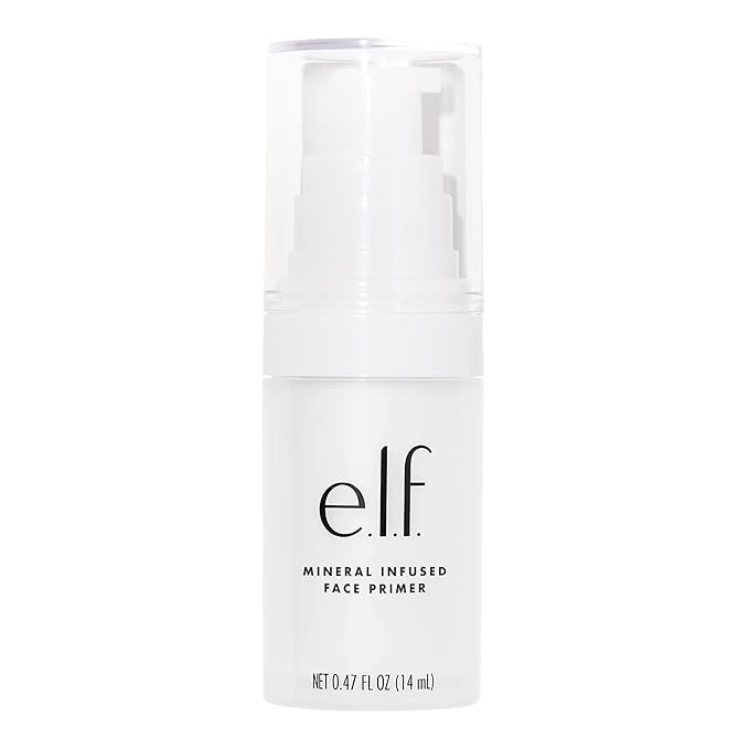 e.l.f. Mineral Infused Face Primer, Primer For A Smooth Foundation Base, Fills In Fine Lines & Refines Complexion, Vegan & Cruelty-free, Small-Velvo Beauty