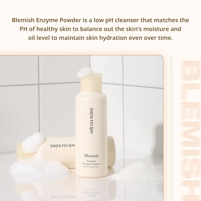 Papa Recipe Blemish Enzyme Powder Rice Cleanser – Gentle Triple Exfoliation with Papain, PHA & Rice Powder – Low pH Korean Skincare Face Wash for Clearer, Radiant Skin-Velvo Beauty