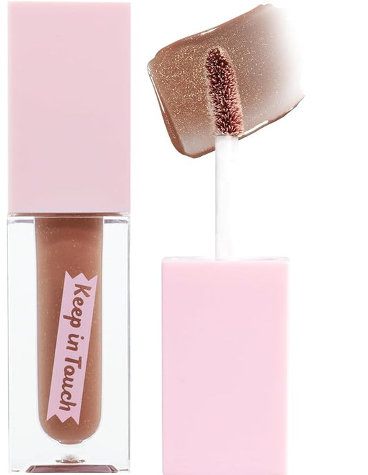Keep In Touch Jelly Plumper Tint: Tea & Twinkle | Non-Sticky, Long-Lasting Lip Gloss | Vegan and Cruelty-Free Korean Lip Tint (Shining Gold)-Velvo Beauty