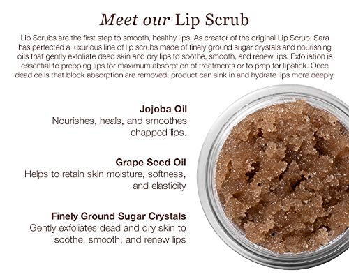 Sara Happ The Lip Scrub: Brown Sugar Scrub for Dry Lips - Gently Exfoliate, Polish, and Revitalize Lips with Vitamin E and Jojoba & Grape Oils,Vegan, 0.5 oz.-Velvo Beauty