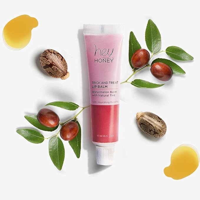 Hey Honey Trick and Treat Watermelon Plumping Lip Balm, 2 In 1 Natural Tint with Hydrating & Moisturizing Properties-Velvo Beauty