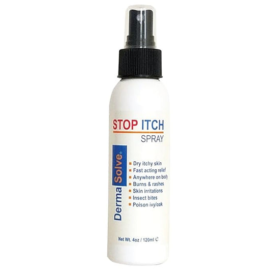 Dermasolve Stop Itch Spray with 100% Organic Neem Oil, Scalp and Body Psoriasis Relief, Dry Skin, Bites, Sunburn, Burns and Rashes-Velvo Beauty