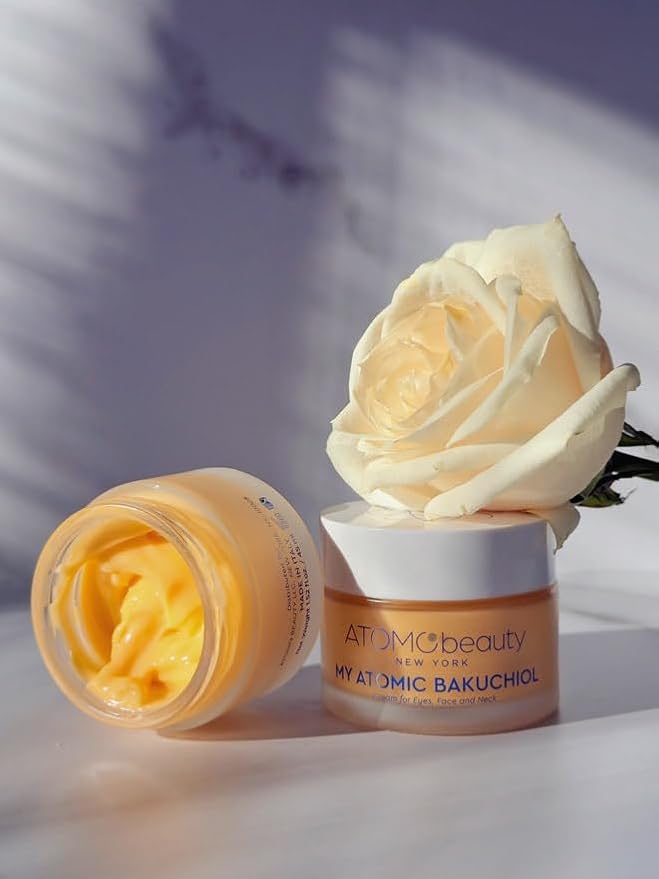 MY ATOMIC BAKUCHIOL Cream for Eyes, Face and Neck – Bakuchiol + Purified Quinoa Seed Polysaccharides | Anti-Aging, Lifting & Brightening | Retinol Alternative | Vegan & Dermatologically Tested – 45ml-Velvo Beauty