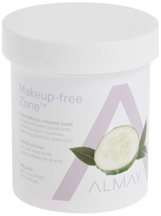 Almay Oil Free Gentle Eye Makeup Remover Pads , Oil Free Micellar, Hypoallergenic, Cruelty Free, Fragrance Free, Ophthalmologist Tested, 80 Pads ( Packaging May Vary )-Velvo Beauty