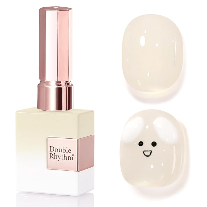 Double Rhythm 0.50 OZ Translucent Gel Polish Same Color Same Bottle Sheer Pastel Neutral Natural Milky 15 ML Jelly UV Nail Art DIY at Home (Beige-A1621)-Velvo Beauty