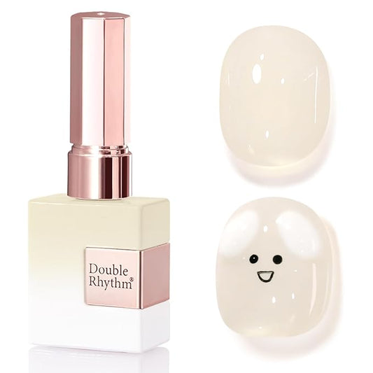 Double Rhythm 0.50 OZ Translucent Gel Polish Same Color Same Bottle Sheer Pastel Neutral Natural Milky 15 ML Jelly UV Nail Art DIY at Home (Beige-A1621)-Velvo Beauty