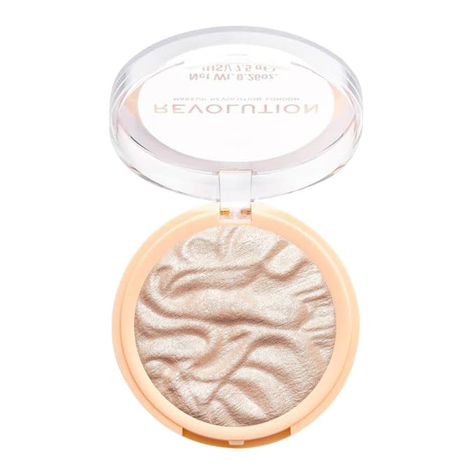 Revolution Beauty, Reloaded Pressed Powder Highlighter, Intensely Pigmented for a High Impact Dewy Finish, Just My Type, 0.22 Oz.-Velvo Beauty