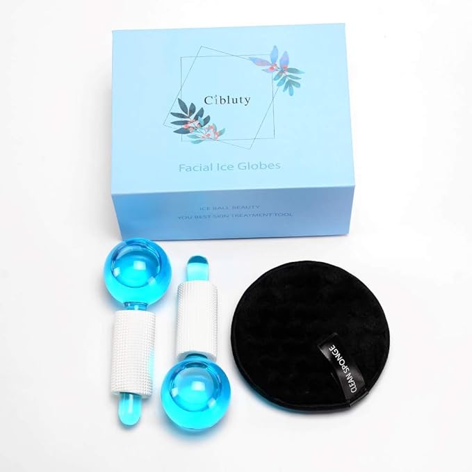 ICE Globes for Facial, 2 PCS Facial Globes for Massage Tool, Facial Roller Cold Skin Massagers, Tighten Skin, Reduce Puffiness and Dark Circles, Enhance Circulation-Velvo Beauty